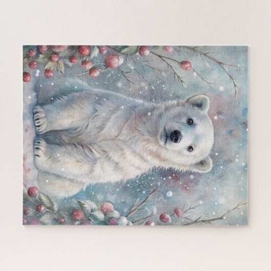 Ein Eisbären im Winter Puzzle (Horizontal)