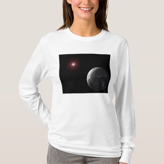 Ein eiskalter, felsiger Planet, der einen dunklen T-Shirt (Vorderseite)