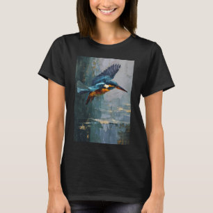 Ein Eisvogel taucht in der Nähe des Wassers, Vögel T-Shirt