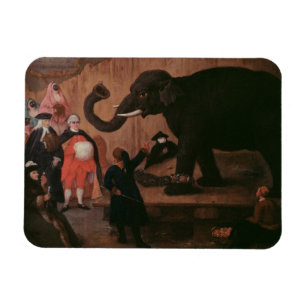 Ein Elefant gezeigt in Venedig (Öl auf Leinwand) Magnet