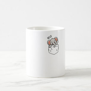 Ein Elefant grüßt in der Tasche Kaffeetasse
