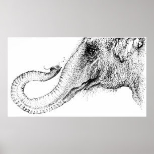 Ein Elefant ist zu 100% von Inkspot Poster