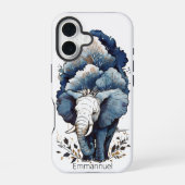 Ein Elefant läuft unter den Bäumen iPhone 16 Hülle (Rückseite)