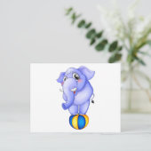 Ein Elefant über der Kugel Postkarte (Stehend Vorderseite)
