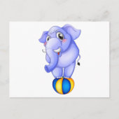 Ein Elefant über der Kugel Postkarte (Vorderseite)
