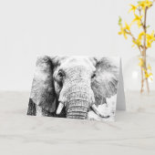 Ein Elefant vergisst nie - das perfekte Dankeschön Karte (Gelbe Blume)