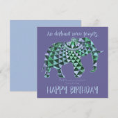 Ein Elefant vergisst nie - Geburtskarte 4 (Vorne/Hinten)