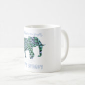 Ein Elefant vergisst nie - Geburtskarte 4 Kaffeetasse (VorderseiteRechts)