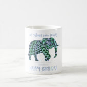 Ein Elefant vergisst nie - Geburtskarte 4 Kaffeetasse (Mittel)