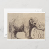 Ein Elefant von Rembrandt Postkarte (Vorne/Hinten)