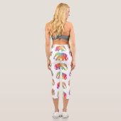 Ein Elefantendesign im Retrostil Capri Leggings (Rückseite)
