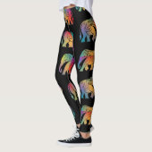 Ein Elefantendesign im Retrostil Leggings (Links)