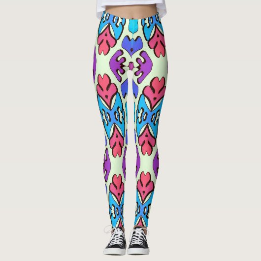 Ein eleganter Damast "Ratti_Creative_Arts"-Legging Leggings (Vorderseite)