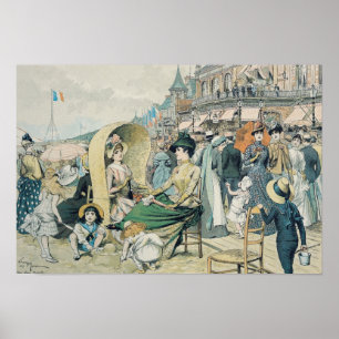 Ein eleganter Strand, 1887 Poster