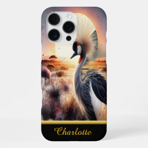 Ein eleganter Vogel bei Sonnenuntergang am ruhigen iPhone 16 Pro Max Hülle