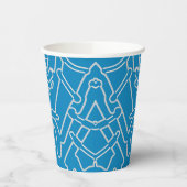 Ein elegantes blaues Papier-Cup-Design Pappbecher (Links)