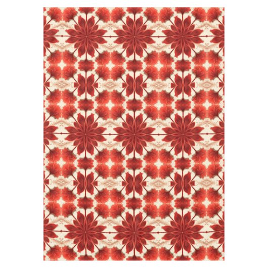 Ein elegantes Blumenmuster in Rot Tischdecke (Vorderseite)