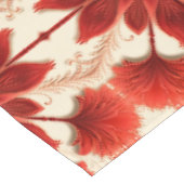 Ein elegantes Blumenmuster in Rot Tischdecke (Schrägansicht)