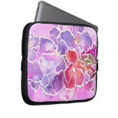 Ein elegantes, florales Rosa und ein mauvischer La Laptopschutzhülle (Vorne Rechts)