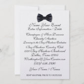 Ein elegantes formales Black-Krawatte-Ereignis Einladung (Rückseite)