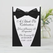 Ein elegantes formales Black-Krawatte-Ereignis Einladung (Stehend Vorderseite)