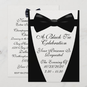Ein elegantes formelles Ereignis mit schwarzer Kra Einladung
