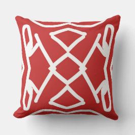 Ein elegantes geometrisches Stoffdesign Kissen