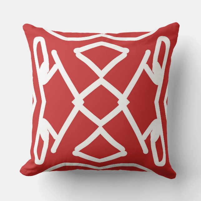 Ein elegantes geometrisches Stoffdesign Kissen (Vorderseite)