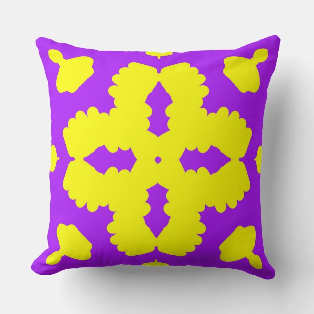 Ein elegantes geometrisches Stoffdesign Kissen (Vorderseite)