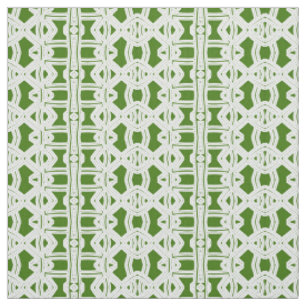 Ein elegantes geometrisches, weißes und grünes Sto Stoff