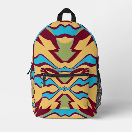 Ein elegantes, mehrfarbiges Design bedrucktes Ruck Bedruckter Rucksack (Vorderseite)