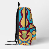 Ein elegantes, mehrfarbiges Design bedrucktes Ruck Bedruckter Rucksack (Links)