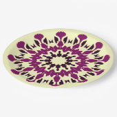 Ein elegantes mehrfarbiges klassisches Designpapie Pappteller (Schrägansicht)