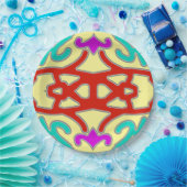 Ein elegantes mehrfarbiges klassisches Designpapie Pappteller (Party)