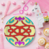 Ein elegantes mehrfarbiges klassisches Designpapie Pappteller (Party)