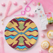 Ein elegantes mehrfarbiges klassisches Designpapie Pappteller (Party)