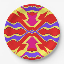 Ein elegantes mehrfarbiges klassisches Designpapie Pappteller