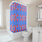 Ein elegantes, nahtlos blaues klassisches Design Duschvorhang (Beispiel)