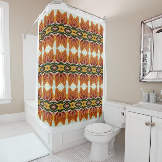 Ein elegantes, nahtloses, vielfarbiges klassisches duschvorhang (Beispiel)