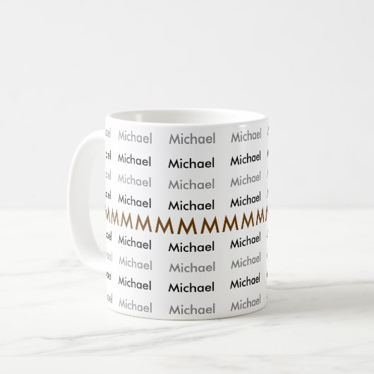 ein elegantes Namensmuster schaffen Tasse (Vorderseite Links)