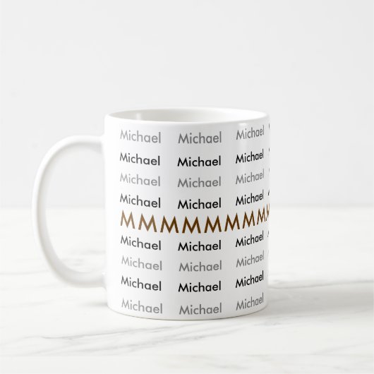 ein elegantes Namensmuster schaffen Tasse (Links)