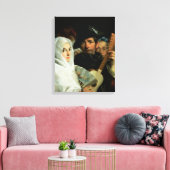 Ein elegantes Paar aus Madrid, c.1770 Leinwanddruck (Insitu (Wohnzimmer))