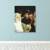 Ein elegantes Paar aus Madrid, c.1770 Leinwanddruck (Insitu (Holzboden))