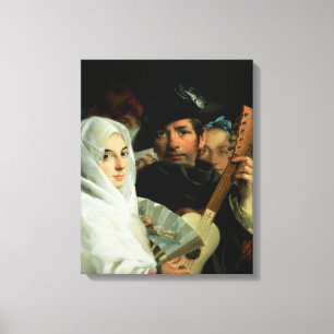 Ein elegantes Paar aus Madrid, c.1770 Leinwanddruck