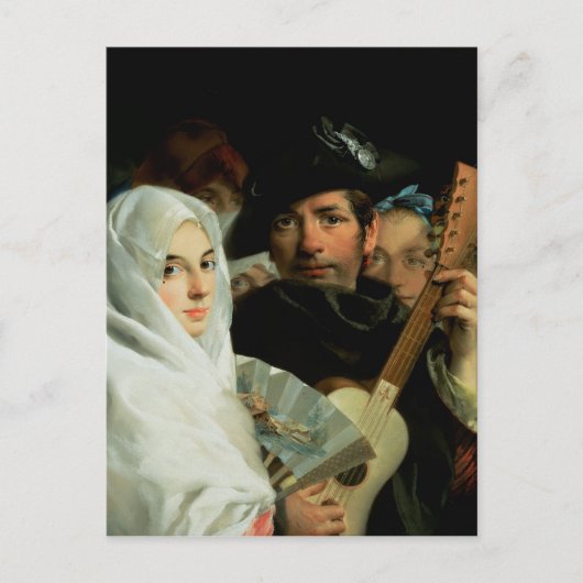 Ein elegantes Paar aus Madrid, c.1770 Postkarte (Vorderseite)