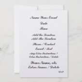 Ein elegantes, rosafarbenes Krebsereignis Einladung (Rückseite)