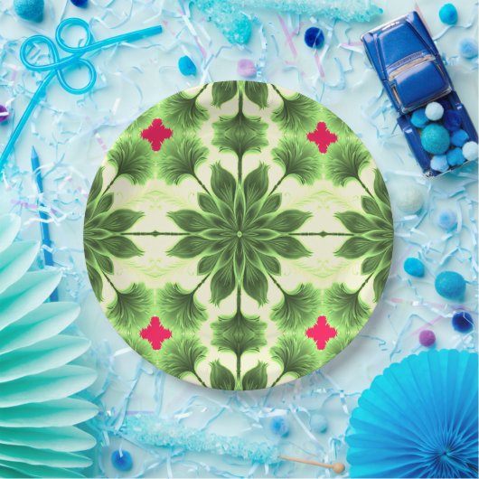 Ein elegantes, rotes Design Pappteller (Party)