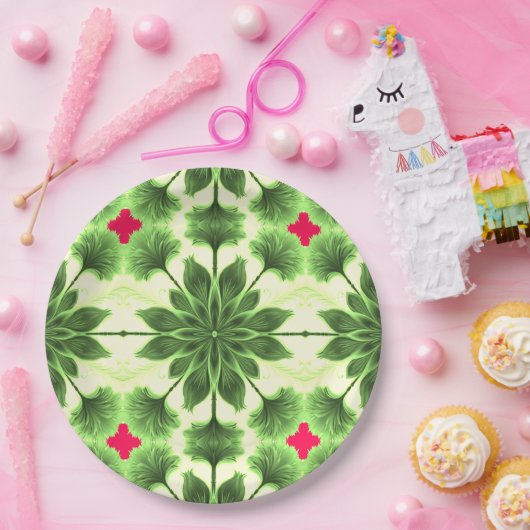 Ein elegantes, rotes Design Pappteller (Party)