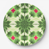 Ein elegantes, rotes Design Pappteller (Vorderseite)