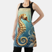 Ein elegantes Seepferd, das unter Wasser schwimmt Schürze (InSitu)